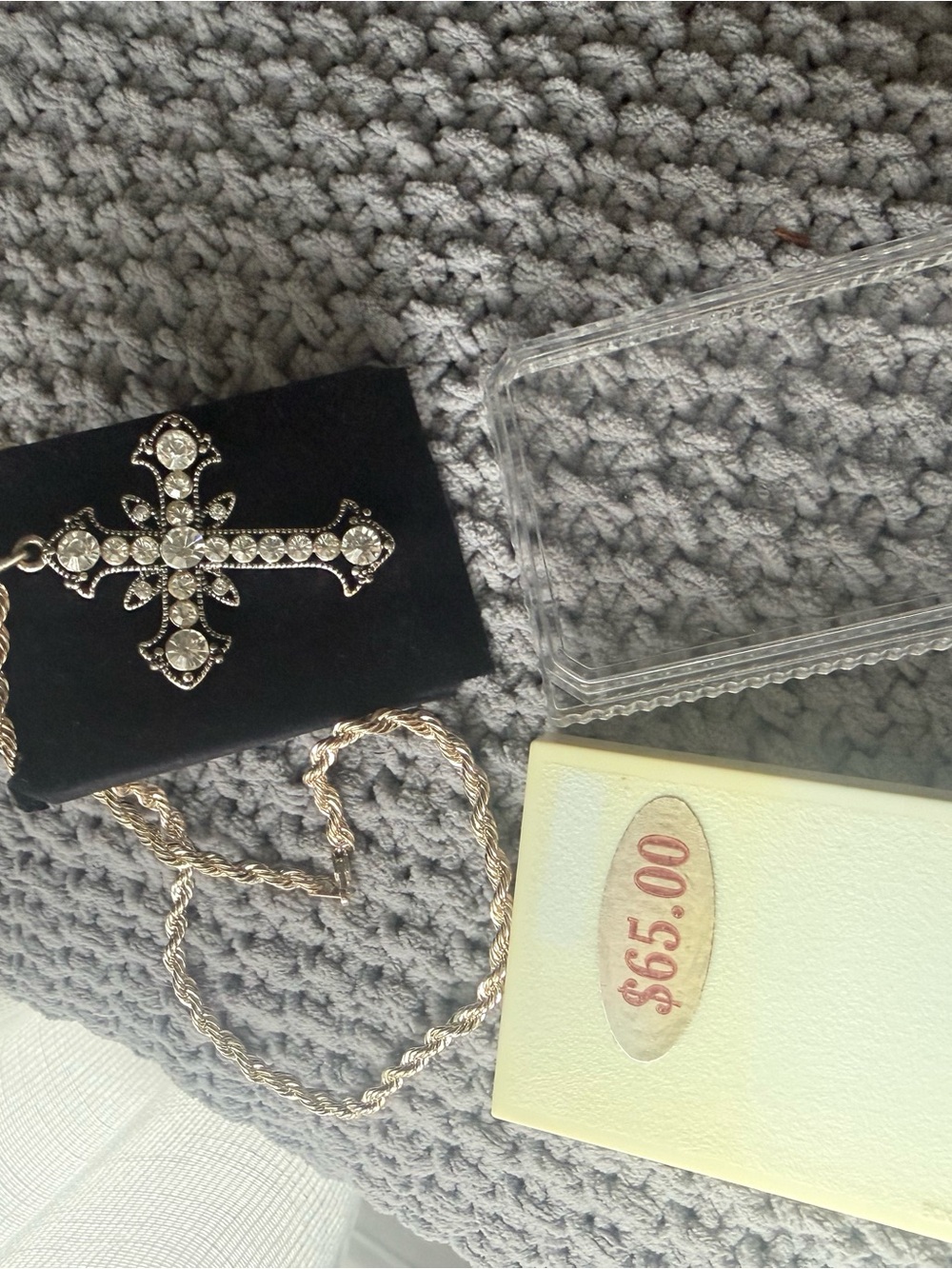 Diamond Cross Pendant Necklace brand new inbox
